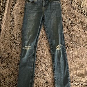 Vintage Forever 21 Kids Blue Distressed Jeans